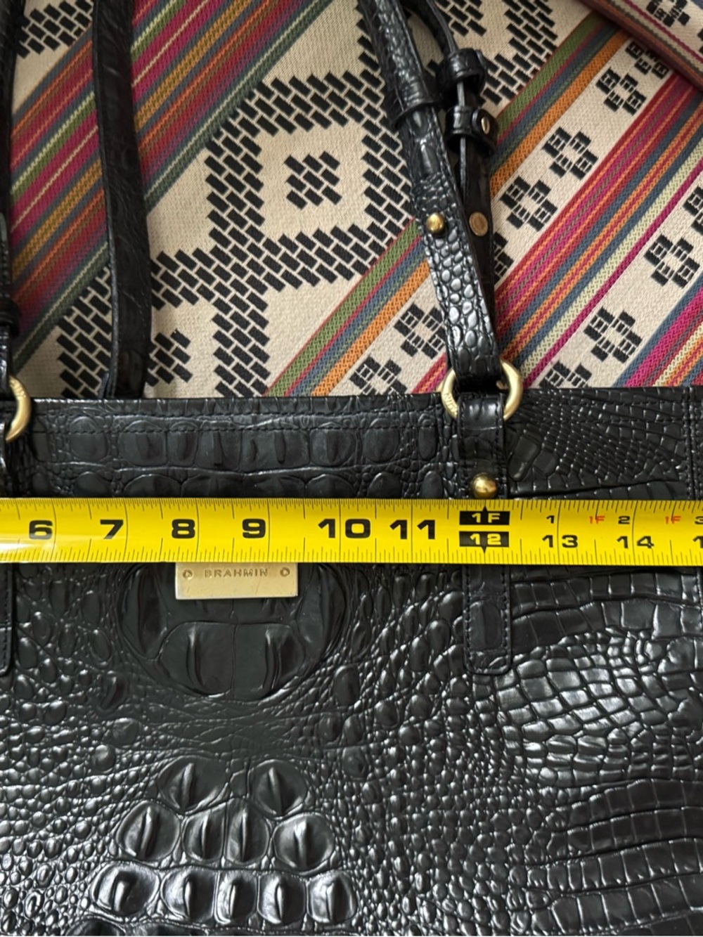 Brahmin The Medium Asher Tote Black 16.5”W X 9.5" H - Picture 8 of 11